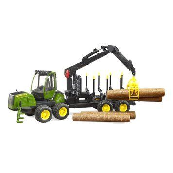Игрушечный комбайн &laquo;John Deere 1210E&raquo; с манипулятором и бревнами 02133 фото