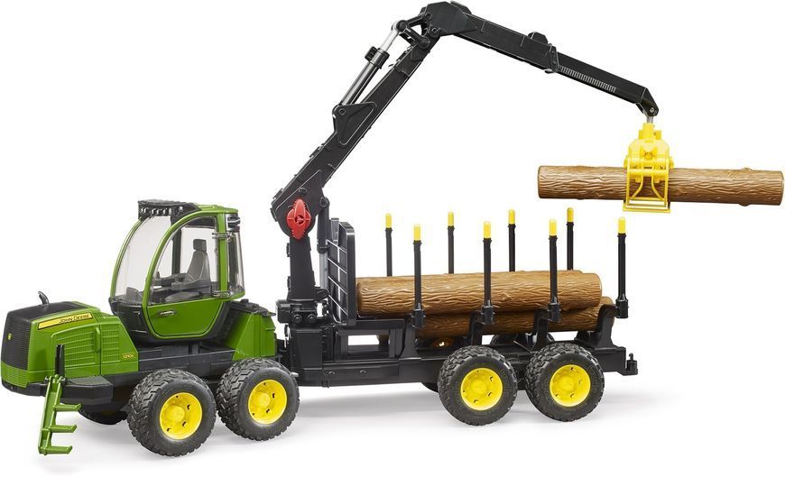 Игрушечный комбайн &laquo;John Deere 1210E&raquo; с манипулятором и бревнами 02133 фото