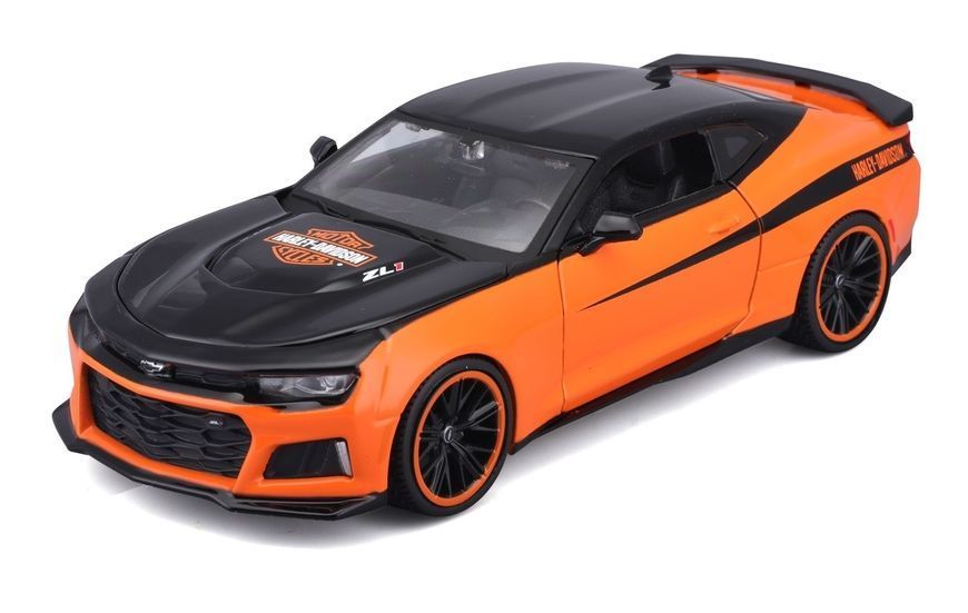 Машинка іграшкова Harley-Davidson Custom, масштаб 1:24 (2017 CHEVROLET CAMARO ZL1 - ORANGE/BLACK) 32160-32271 фото