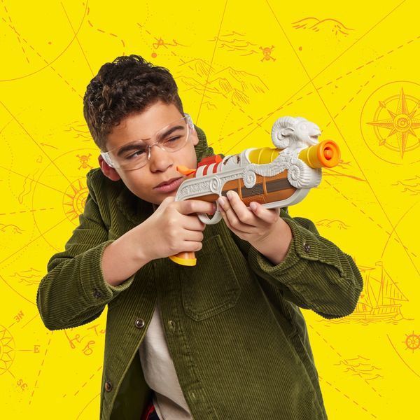 NERF Бластер іграшковий Nerf One Piece Going Merry із кобурою та 8 дротиками G2979 фото