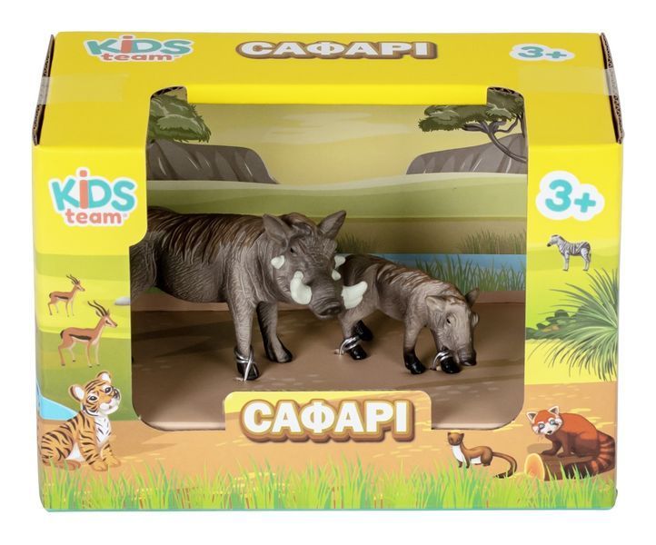 Набір іграшок тварини "Сафарі" (кабан Африканський бородавочник та дитинча) Q9899-A33-2 фото