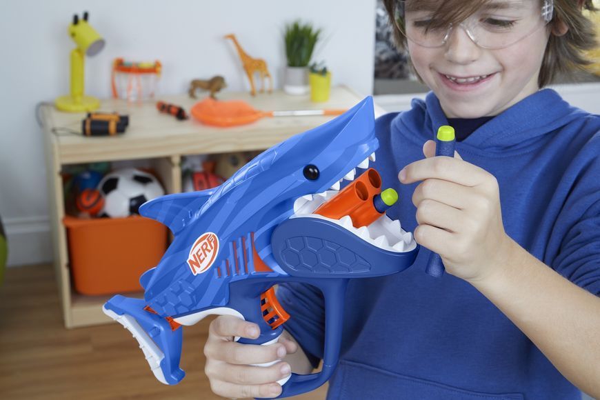 Бластер игрушечный Sharkfire из серии Nerf Wild F8645 фото