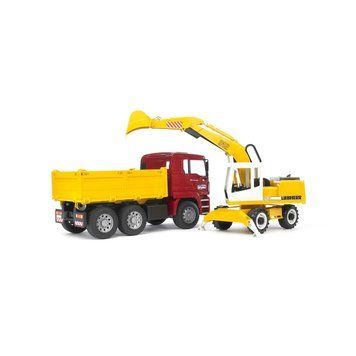 Іграшковий вантажівка "МАN TGA" та екскаватор "Liebherr" 02751 фото
