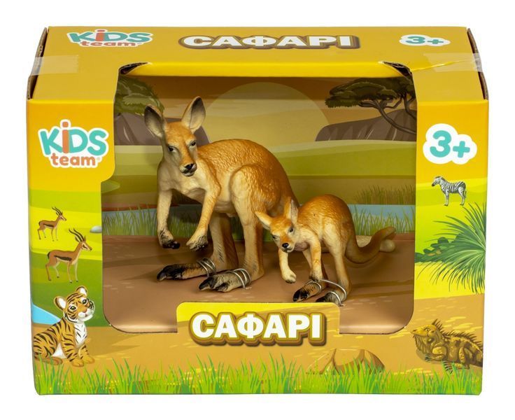 Набор игрушек-животных "Сафари" (Кенгуру с кенгуренком) Q9899-A38-1 фото