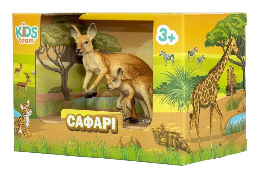 Набор игрушек-животных "Сафари" (Кенгуру с кенгуренком) Q9899-A38-1 фото