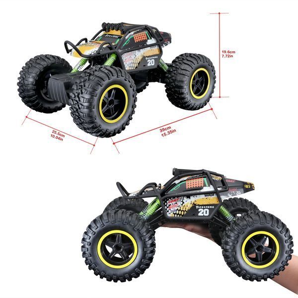 Автомодель на р/к Rock Crawler Pro, 2.4 GHz (акумулятор Li-ion 6,4v (USB зарядка) + 2хАА), чорний 81334-black фото
