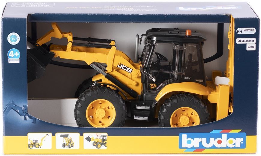 Игрушечный экскаватор-погрузчик "JCB 5CX eco" 02454 фото