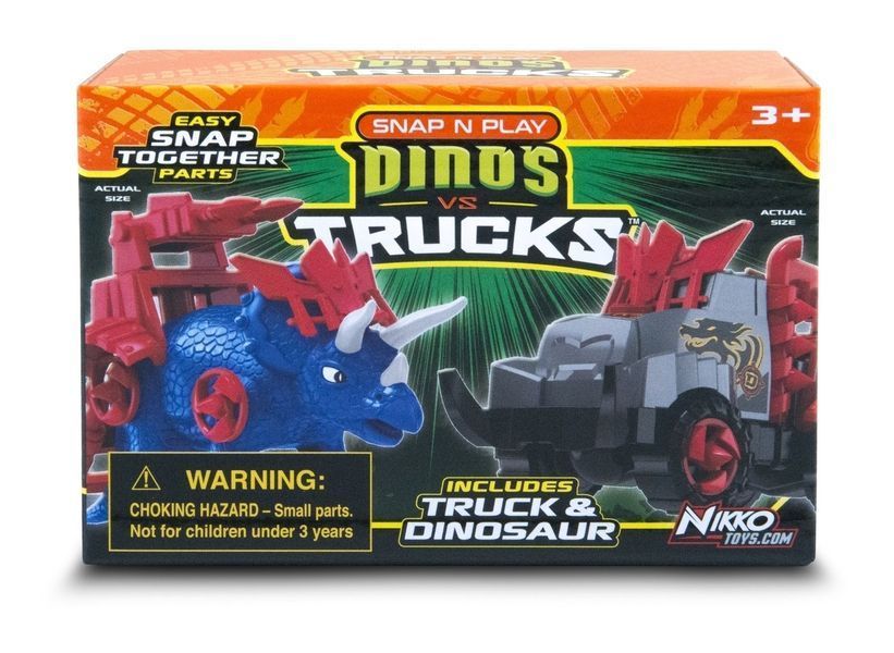Ігровий набір &ndash; збірна машинка та динозавр Triceratops blue 20073 фото