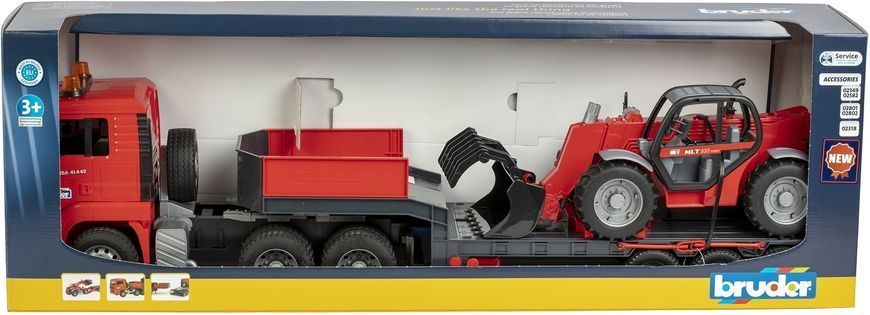 Игрушечный тягач &laquo;MAN TGA&raquo; с прицепом и телескопический погрузчик &laquo;Manitou MLT 633&raquo; 02774 фото