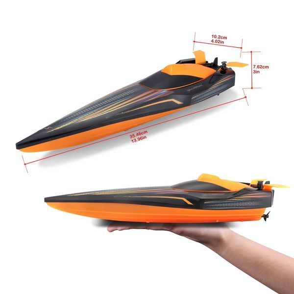 Катер на р/у Hydro Blaster Speed Boat - помаранчево-чорний 82763 orange фото