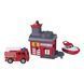Игровой набор Mini City Playsets - Пожарная часть с двумя машинами. Подсветка, с батарейками 20552 фото 1