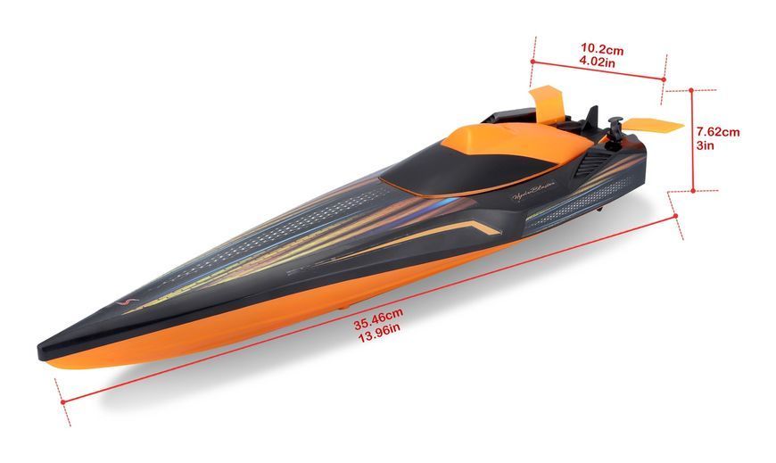 Катер на р/у Hydro Blaster Speed Boat - помаранчево-чорний 82763 orange фото