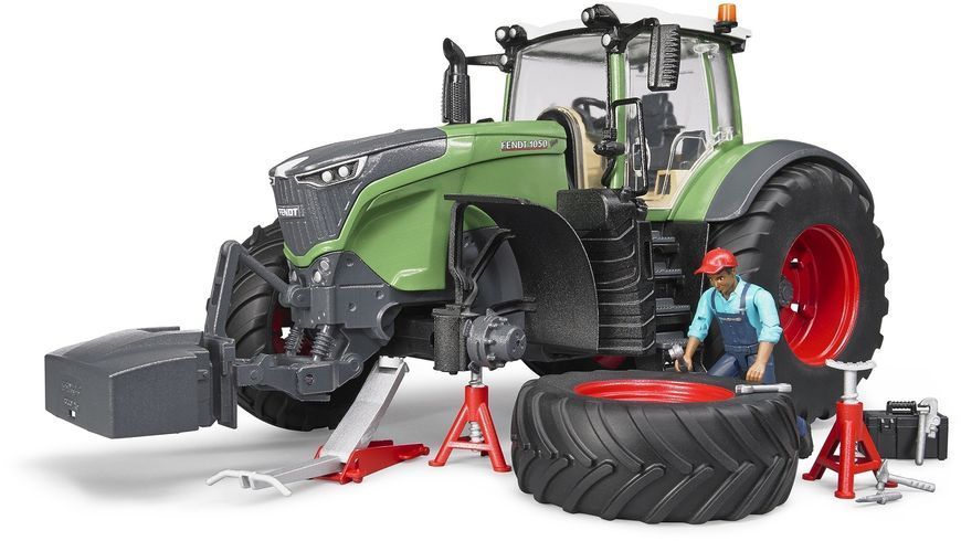 Іграшковий трактор "Fendt 1050 Vario" з фігуркою та аксесуарами для ремонту 04041 фото
