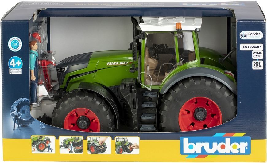 Іграшковий трактор "Fendt 1050 Vario" з фігуркою та аксесуарами для ремонту 04041 фото