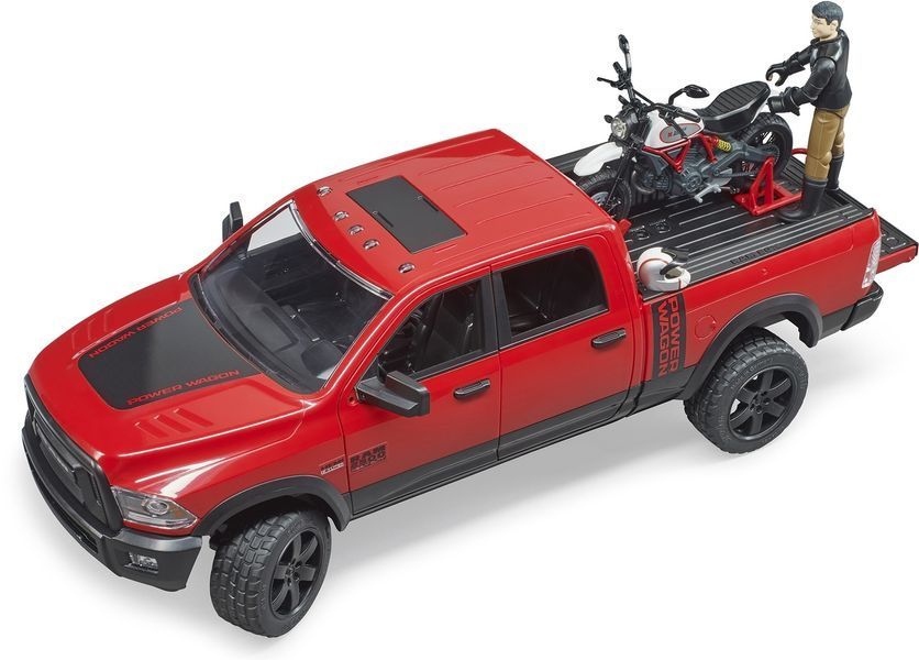 Игрушечный внедорожник "Dodge RAM 2500" с мотоциклистом 02502 фото