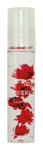 Масло-блеск для губ в ролике Lukky Aqua Fleur с красными цветами. Цвет прозрачный. T22005 фото