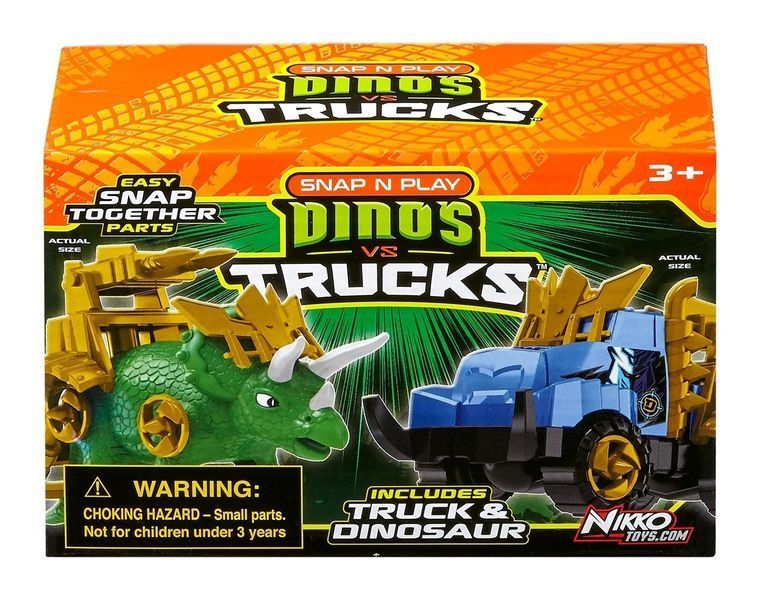 Ігровий набір &ndash; збірна машинка та динозавр Triceratops green 20074 фото
