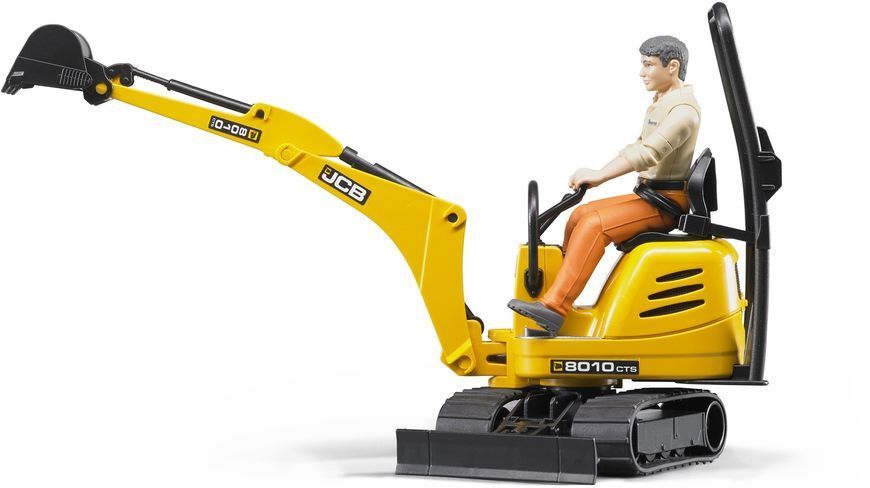 Іграшковий мікро-екскаватор "JCB 8010 CTS" та фігурка 62002 фото