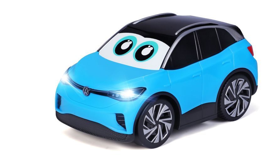 Машинка іграшкова Volksawagen EV, інерційна, світяться фари під час руху (батарейки не потрібні), синя 16-81803-16-81803BU фото