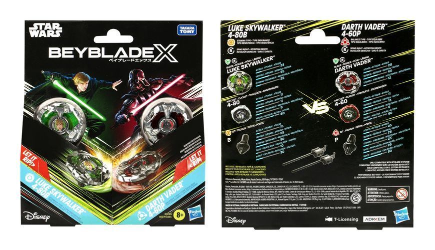 Набір із двох дзиґ Star Wars Beyblade X: Люк Скайвокер та Дарт Вейдер G0279-G0290 фото