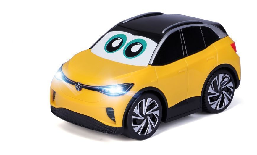 Машинка іграшкова Volksawagen EV, інерційна, світяться фари під час руху (батарейки не потрібні), жовта 16-81803-16-81803YL фото