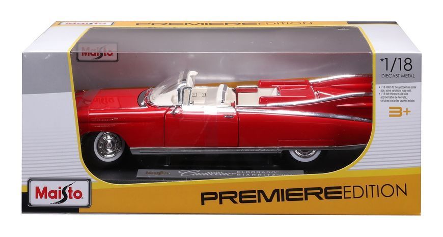 Машинка іграшкова 1959 Cadillac Eldorado Biarritz, масштаб 1:18 червоний 36813 red фото