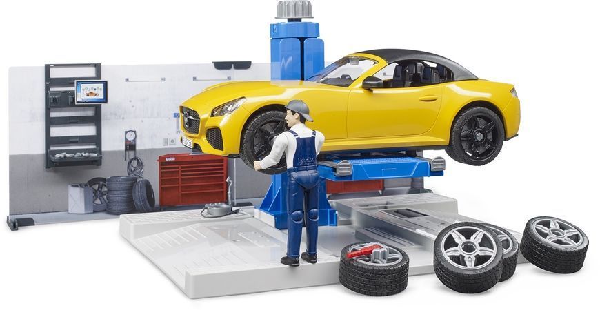 Игрушечный набор, автомастерская &laquo;Roadster Bruder&raquo;, фигуркой и аксессуарами 62110 фото
