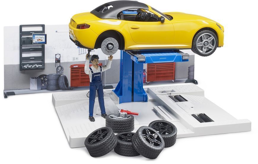 Игрушечный набор, автомастерская &laquo;Roadster Bruder&raquo;, фигуркой и аксессуарами 62110 фото