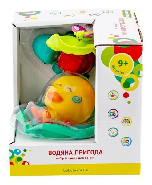 Набір іграшок для ванни "Водяна пригода", арт. 9036 (набір з черепашкою) 9036-2 фото