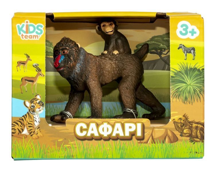 Фигурка животного "Сафари" (самка Мандрил с малышом) Q9899-A81-5 фото