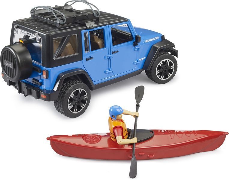 Іграшковий автомобіль "Jeep Wrangler Rubicon Unlimited" з каяком та фігуркою 02529 фото