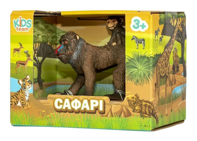 Фигурка животного "Сафари" (самка Мандрил с малышом) Q9899-A81-5 фото