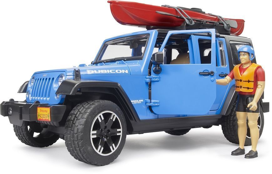Іграшковий автомобіль "Jeep Wrangler Rubicon Unlimited" з каяком та фігуркою 02529 фото
