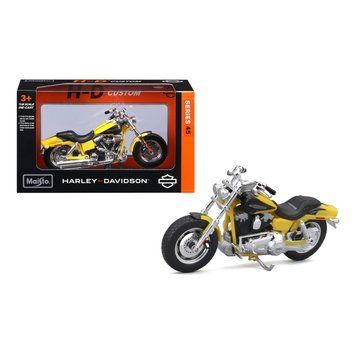 Мотоцикл іграшковий "Harley-Davidson Series 45", масштаб 1:18 (24910 HARLEY DAVIDSON - 1:18 2009 FXDFSE CVO FAT BOB - YELLOW) 39360-45-24910 фото