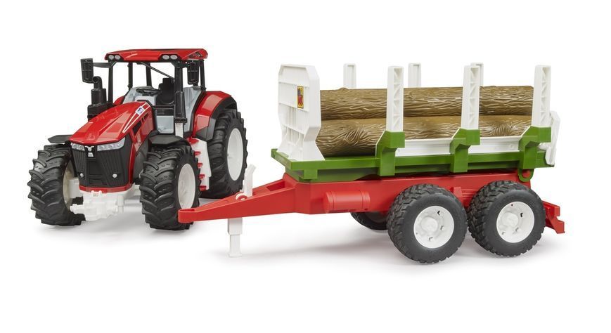 Игрушечный трактор &laquo;Roadmax&raquo; с прицепом и бревнами 03453 фото