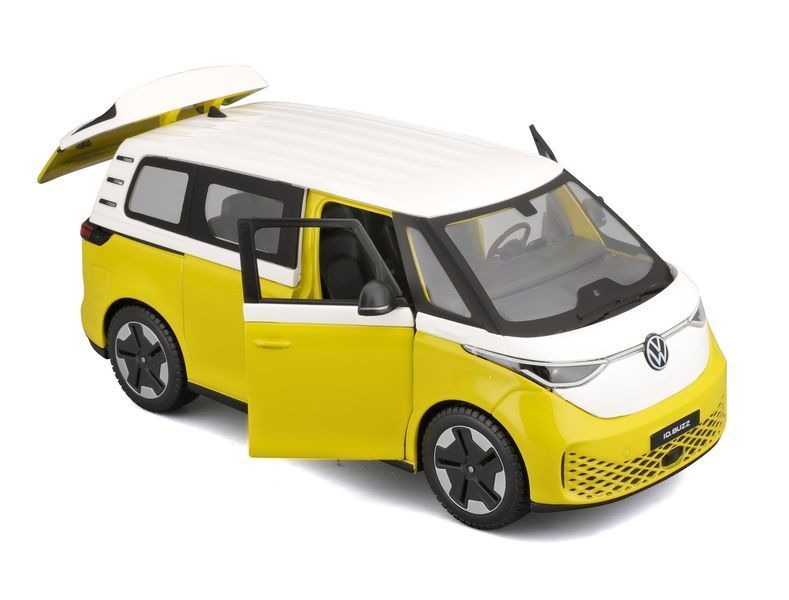 Автомодель в масштабі 1:24 - 2023 Volkswagen ID. Buzz 32914 white-yellow фото