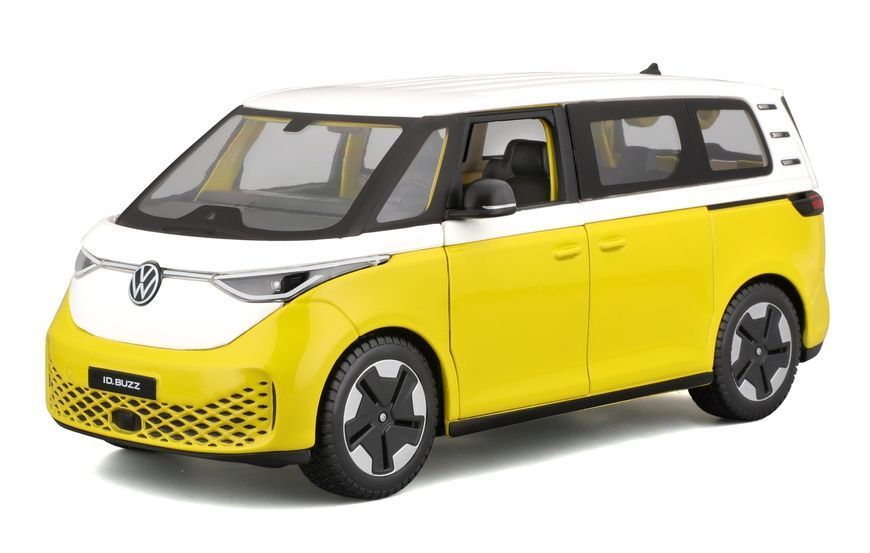 Автомодель в масштабі 1:24 - 2023 Volkswagen ID. Buzz 32914 white-yellow фото