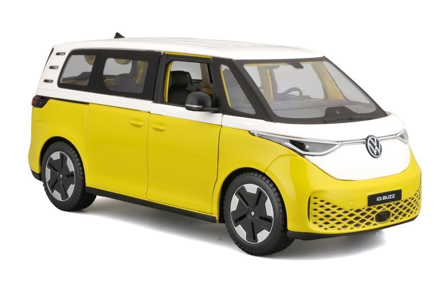 Автомодель в масштабі 1:24 - 2023 Volkswagen ID. Buzz 32914 white-yellow фото