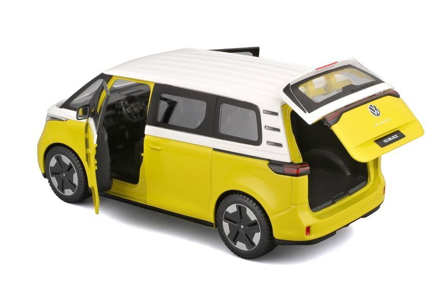 Автомодель в масштабі 1:24 - 2023 Volkswagen ID. Buzz 32914 white-yellow фото
