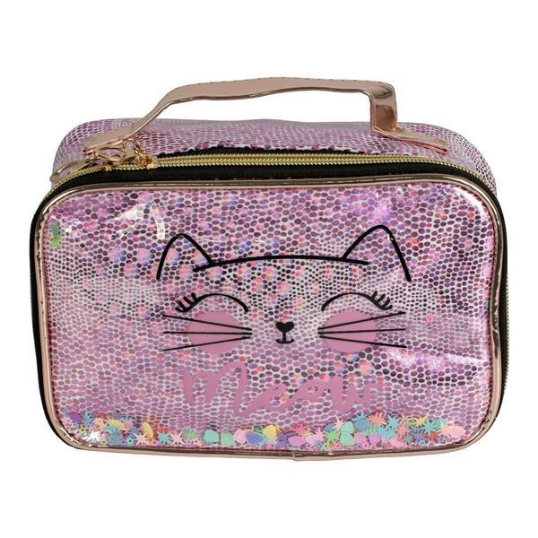 Косметичка з принтом "Киця", з конфетті 21x13x12см,марки &laquo;Lukky&raquo; T21398 фото