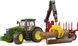 Іграшковий трактор "John Deere 7R 350" з причепом-лісовозом з маніпулятором та колодами 03154 фото 6