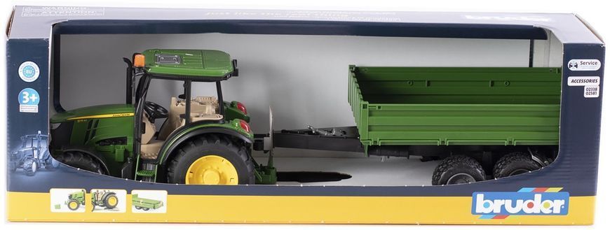 Игрушечный трактор ""John Deere 5115 M" с прицепом 02108 фото