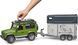 Игрушечная машина "Land Rover Defender" с прицепом для перевозки лошадей и лошадей 02592 фото 4