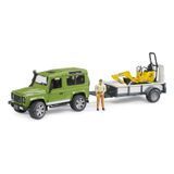 Іграшковий автомобіль "Land Rover Defender" з причіпом, мікро-екскаватором "JCB" та фігуркою 02593 фото
