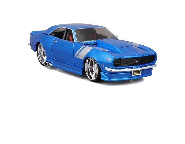 Машинка іграшкова 1968 Chevrolet Camaro Z/28, масштаб 1:24 синій 32508 blue фото