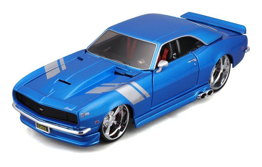 Машинка іграшкова 1968 Chevrolet Camaro Z/28, масштаб 1:24 синій 32508 blue фото