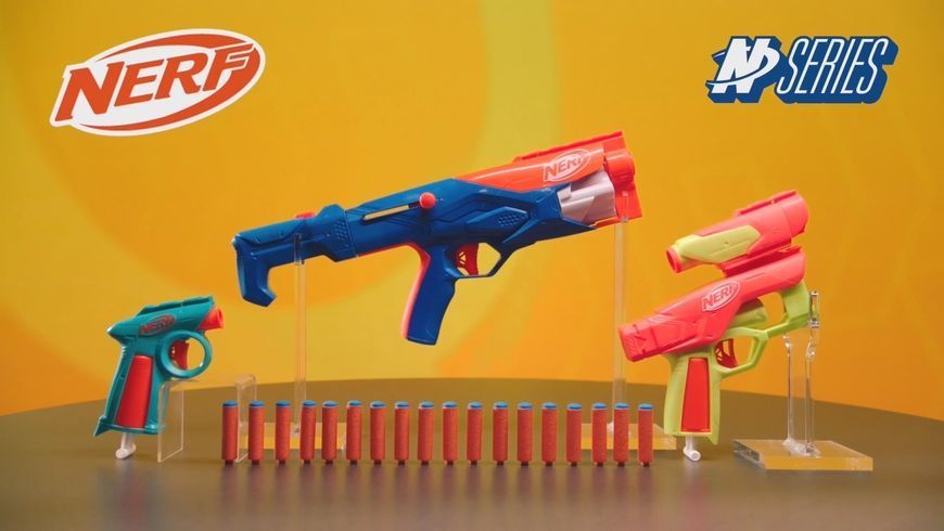 Набір з 3-х іграшкових бластерів та 18 стріл, серії "Nerf N Series" F8633 фото