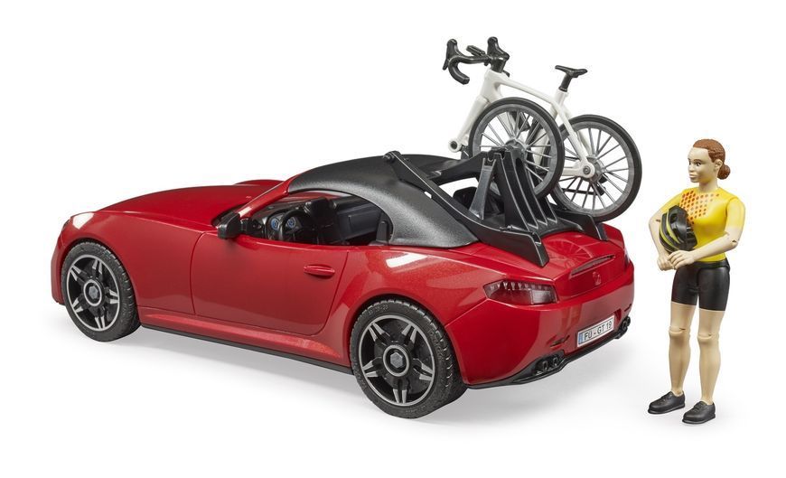 Игрушечный автомобиль &laquo;Roadster Bruder&raquo; с велосипедом и фигуркой 03485 фото