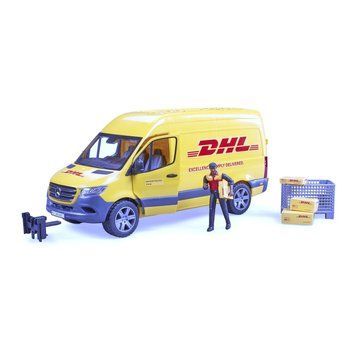 Игрушечная машинка "MB Sprinter" курьерской службы DHL с фигуркой и аксессуарами. 02671 фото