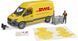 Іграшковий автомобіль "MB Sprinter" кур'єрської служби DHL з фігуркою та асксесуарами 02671 фото 7